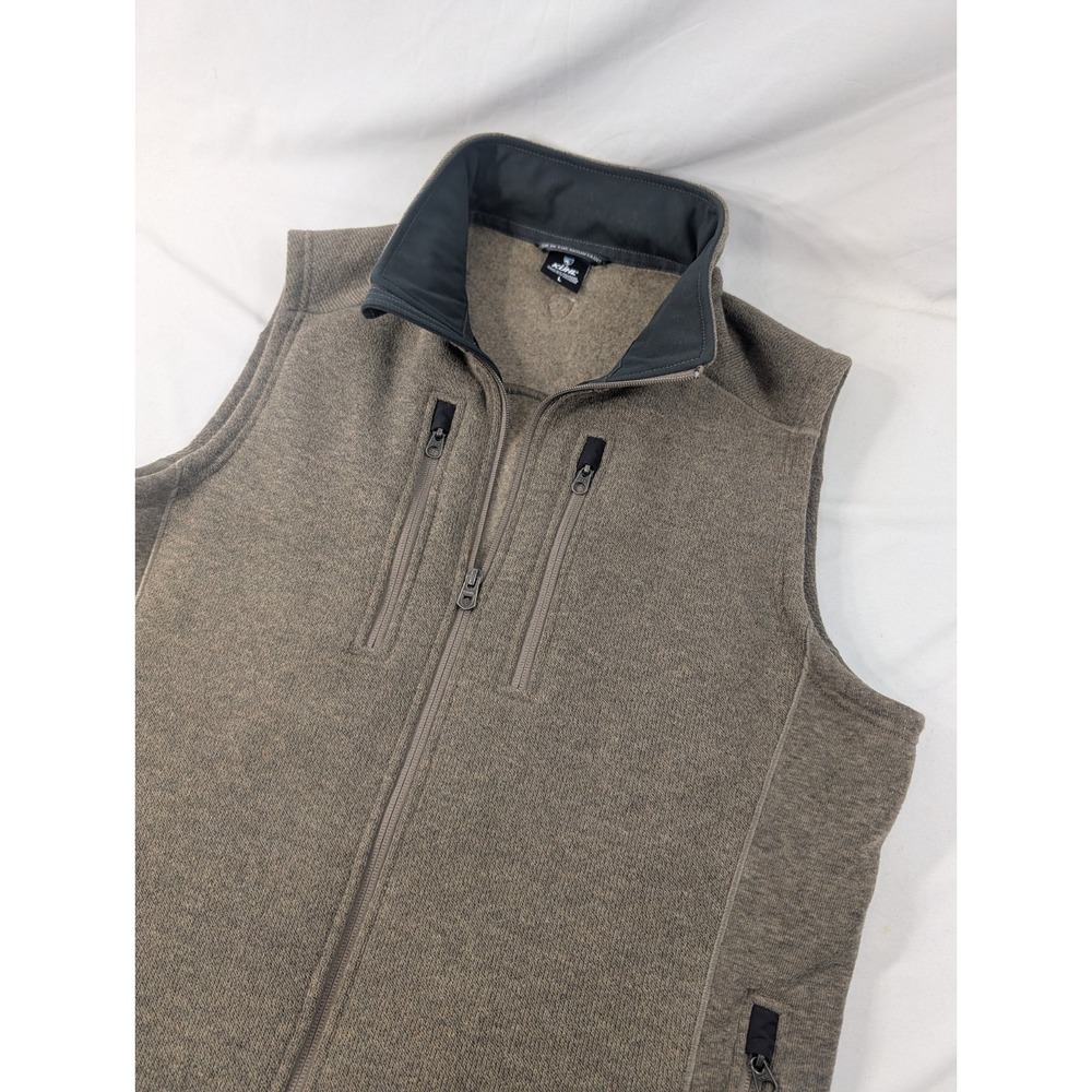 Kuhl Interceptr Vest Men's Size Large Fleece Utility Hiking Zip Pockets Brown